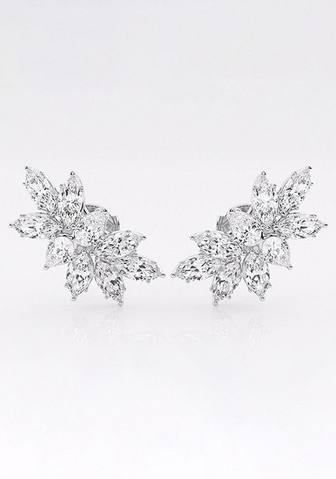 6 ctw Pear & Marquise Lab Grown Diamond Cluster Fashion Earrings