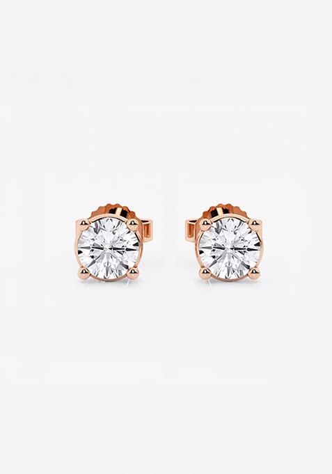 3/4 ctw Round Colorless (E) Lab Grown Diamond Stud Earrings