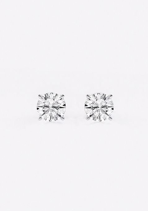 1 ctw Round Colorless (E) Lab Grown Diamond Stud Earrings