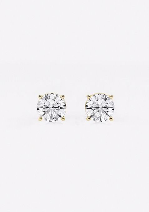 1 ctw Round Colorless (E) Lab Grown Diamond Stud Earrings