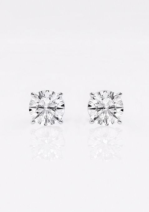 1 ctw Round Near-Colorless (H-I) Lab Grown Diamond Stud Earrings