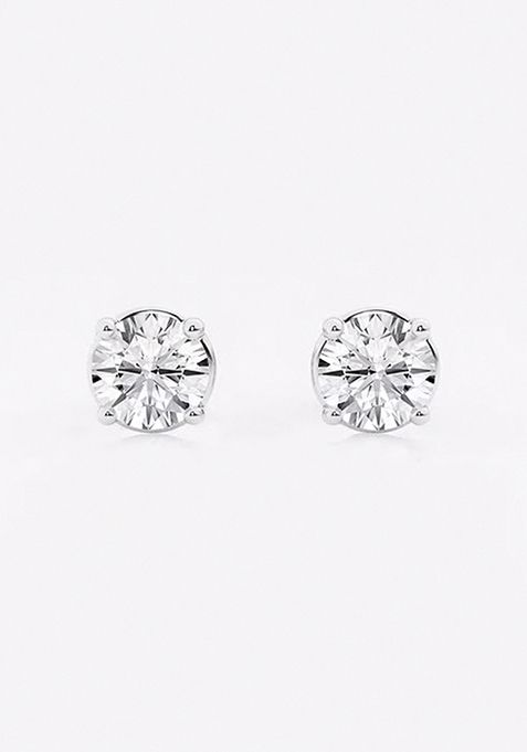 1 1/2 ctw Round Colorless (E) Lab Grown Diamond Certified Stud Earrings