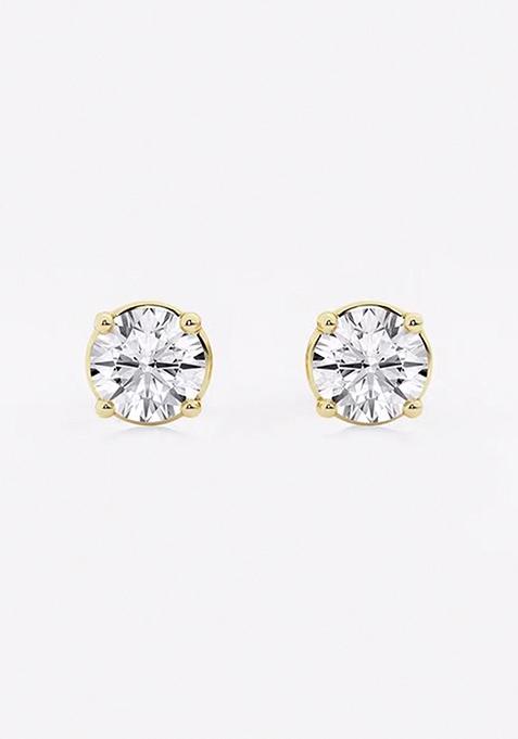 1 1/2 ctw Round Colorless (E) Lab Grown Diamond Certified Stud Earrings