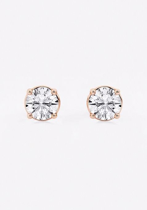 1 1/2 ctw Round Near-Colorless (F-G) Lab Grown Diamond Certified Stud Earrings