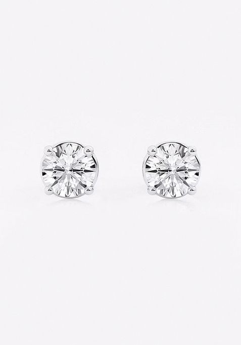 1 1/2 ctw Round Near-Colorless (H-I) Lab Grown Diamond Stud Earrings