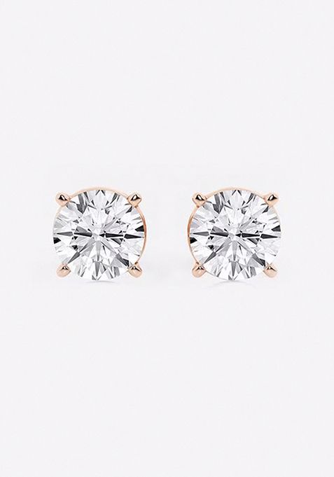 3 ctw Round Near-Colorless (F-G) Lab Grown Diamond Certified Stud Earrings