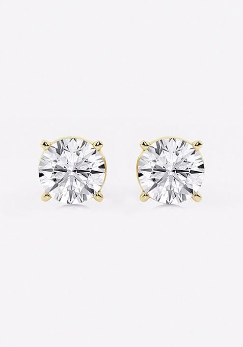 3 ctw Round Near-Colorless (H-I) Lab Grown Diamond Stud Earrings