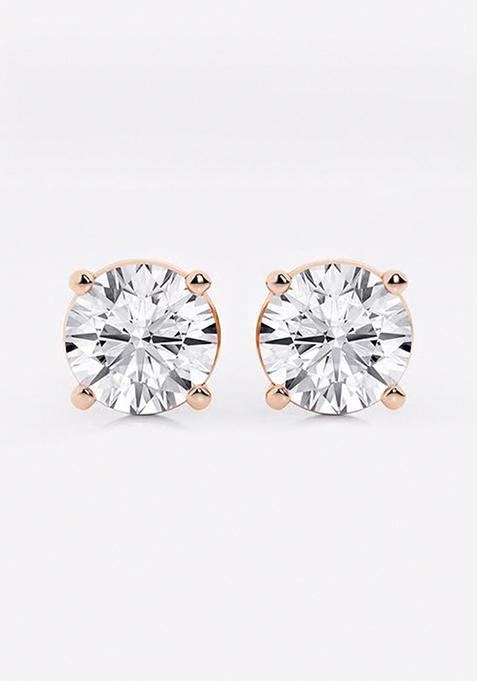 4 ctw Round Colorless (E) Lab Grown Diamond Certified Stud Earrings