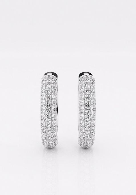 1/2 ctw Round Lab Grown Diamond Second Piercing Huggie Hoop Earrings