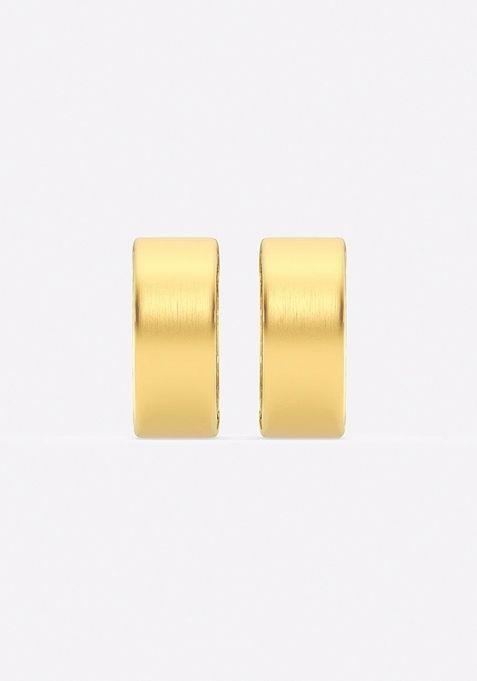 2/5 ctw Round Lab Grown Diamond Hoop Earrings- Satin Finish