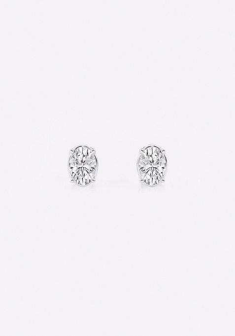 1/2 ctw Oval Lab Grown Diamond Solitaire Stud Earrings