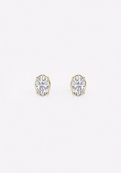 1/2 ctw Oval Lab Grown Diamond Solitaire Stud Earrings