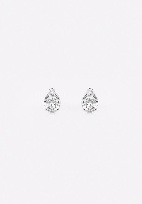 1/2 ctw Pear Lab Grown Diamond Solitaire Stud Earrings