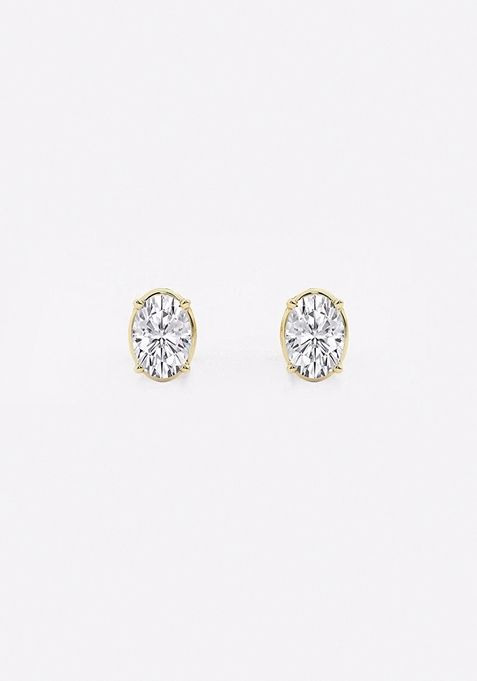 1/2 ctw Oval Lab Grown Diamond Solitaire Stud Earrings