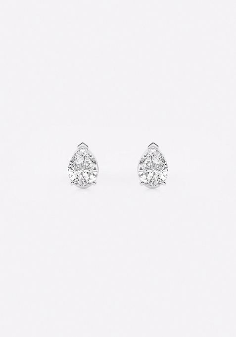 1/2 ctw Pear Lab Grown Diamond Solitaire Stud Earrings