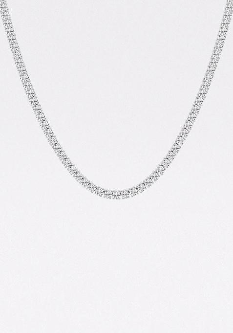 15 1/4 ctw Round Lab Grown Diamond Four Prong Tennis Fashion Necklace