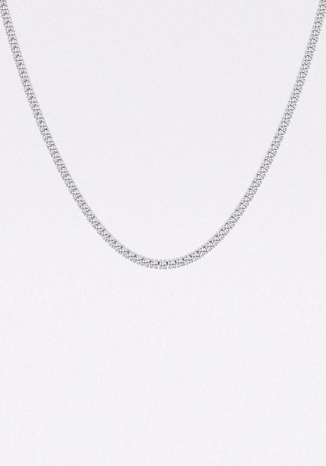 7 1/4 ctw Round Lab Grown Diamond Four-Prong Tennis Fashion Necklace