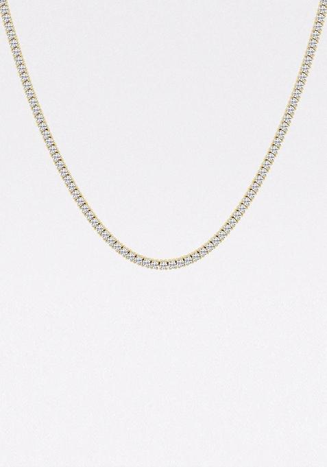 7 1/4 ctw Round Lab Grown Diamond Four-Prong Tennis Fashion Necklace