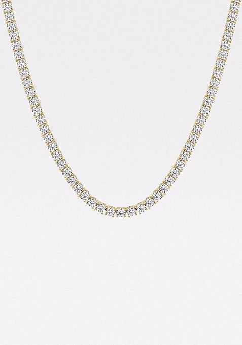 24 1/4 ctw Round Lab Grown Diamond Tennis Necklace