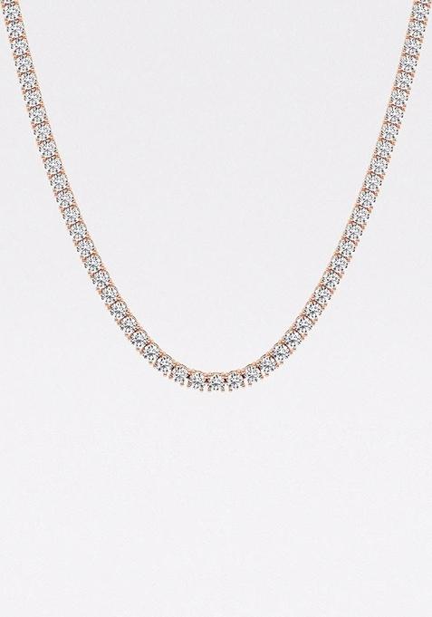 24 1/4 ctw Round Lab Grown Diamond Tennis Necklace