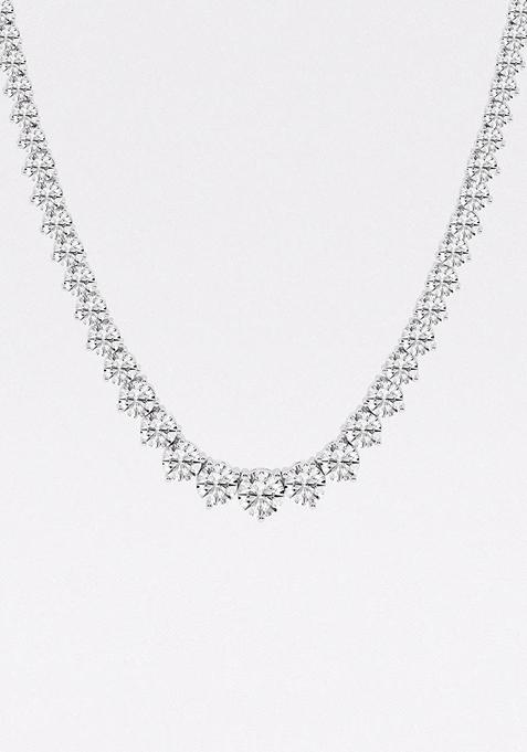 38 3/4 ctw Round Lab Grown Diamond Graduated Riviera Fashion Necklace