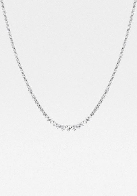 4 ctw Round Lab Grown Diamond Graduated Riviera Fashion Necklace