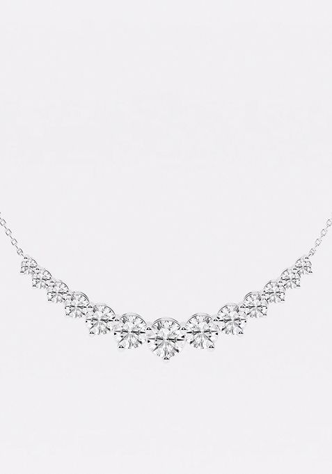 5 ctw Round Lab Grown Diamond Thirteen Stone Demi Eternity Fashion Necklace