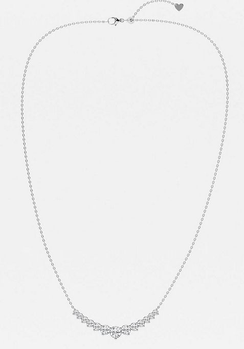 3 ctw Round Lab Grown Diamond Thirteen Stone Demi Eternity Fashion Necklace