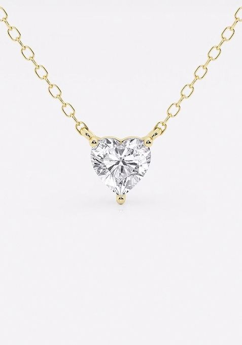 1 ctw Heart Lab Grown Diamond Solitaire Pendant