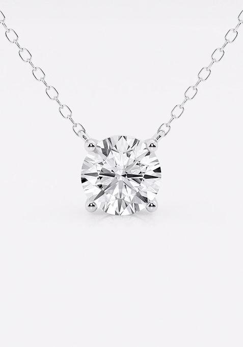 1 1/2 ctw Round Lab Grown Diamond Solitaire Pendant