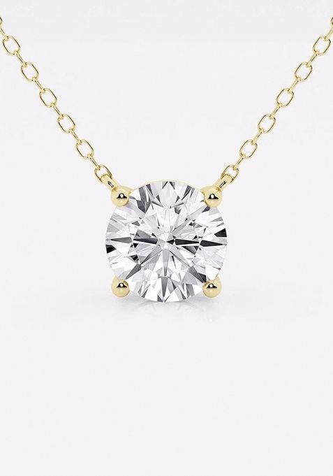 2 ctw Round Lab Grown Diamond Solitaire Pendant