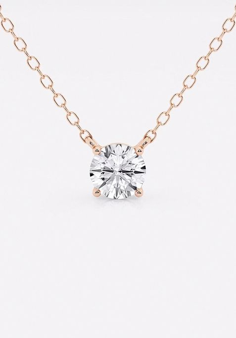 1/2 ctw Round Lab Grown Diamond Solitaire Pendant