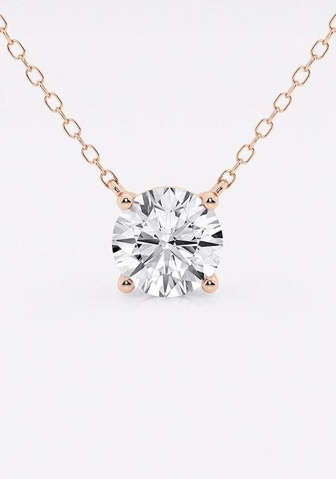 1 1/2 ctw Round Lab Grown Diamond Solitaire Pendant