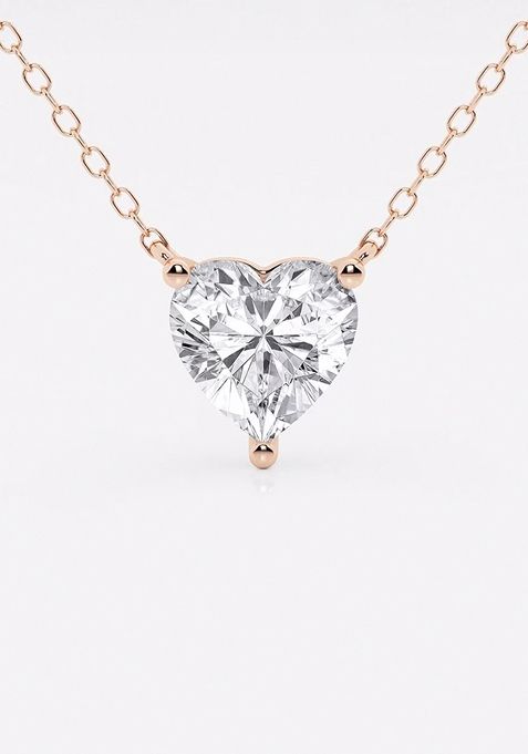 1 1/2 ctw Heart Lab Grown Diamond Solitaire Pendant