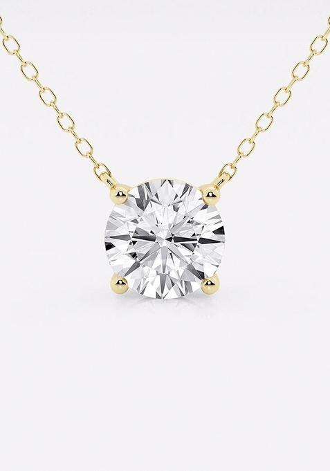 2 ctw Round Lab Grown Diamond Solitaire Pendant