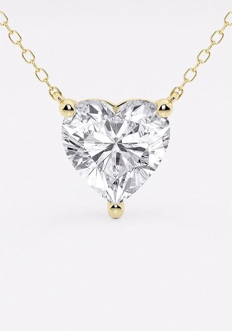 3   ctw Heart Lab Grown Diamond Solitaire Pendant