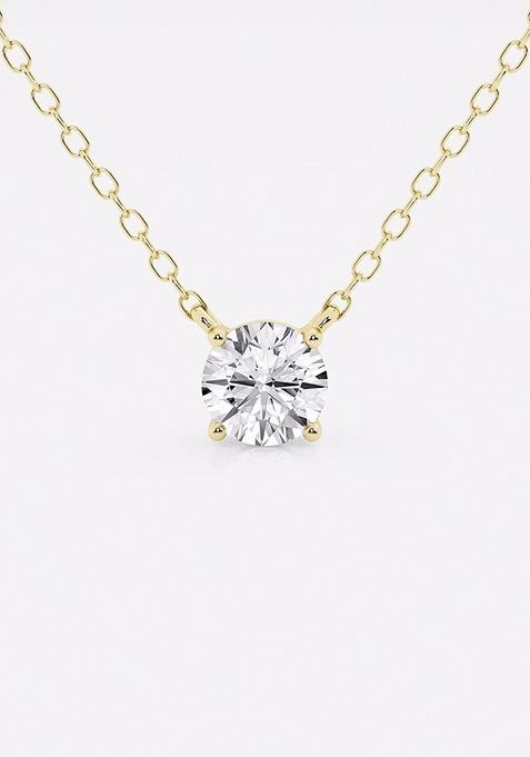 1/2 ctw Round Lab Grown Diamond Solitaire Pendant