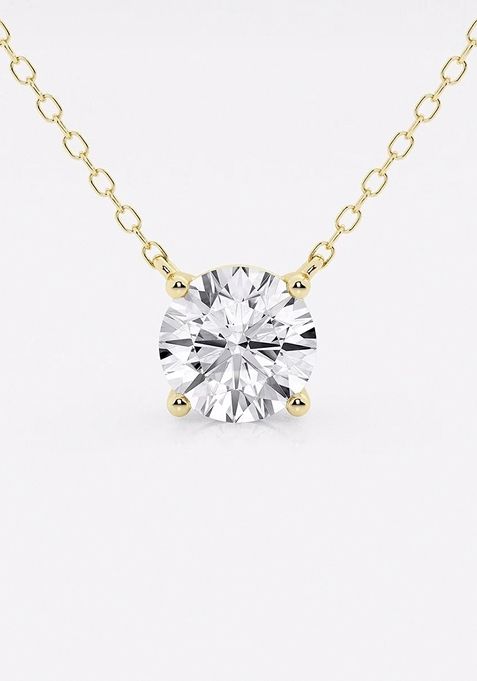 1 1/2 ctw Round Lab Grown Diamond Solitaire Pendant