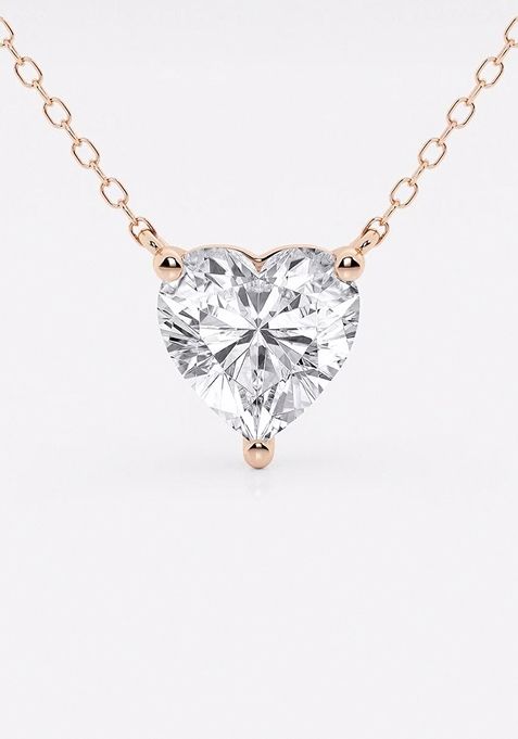 2 ctw Heart Lab Grown Diamond Solitaire Pendant