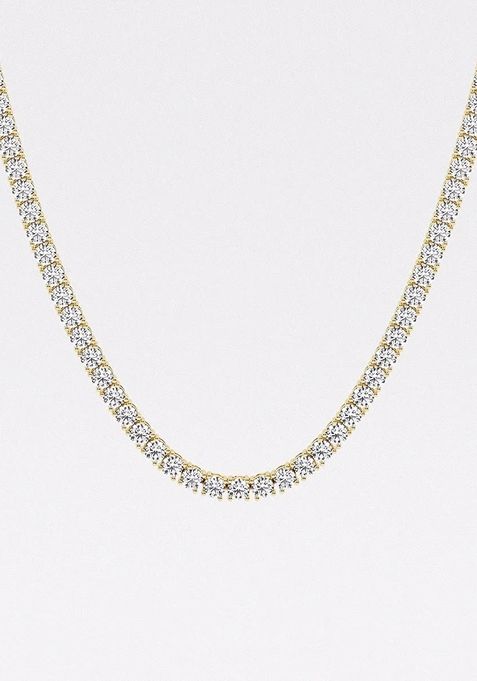 24 1/4 ctw Round Lab Grown Diamond Tennis Necklace - 22 Inches