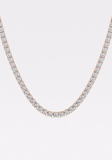 24 1/4 ctw Round Lab Grown Diamond Tennis Necklace - 22 Inches