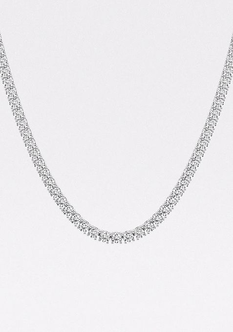 24 1/4 ctw Round Lab Grown Diamond Tennis Necklace - 22 Inches