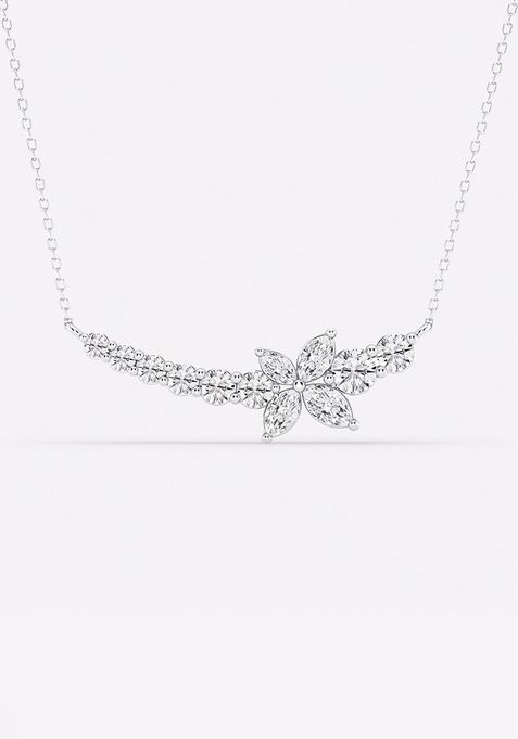 1 2/3 ctw Marquise Lab Grown Diamond Curved Butterfly Fashion Necklace