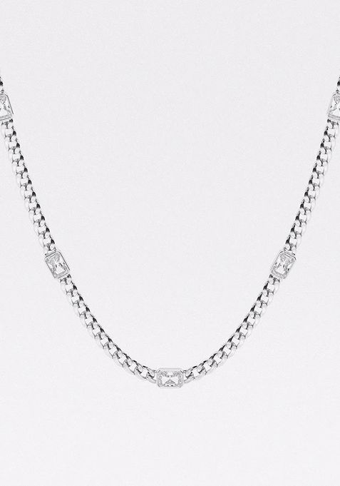 2 1/2 ctw Radiant Lab Grown Diamond Station Fashion Necklace