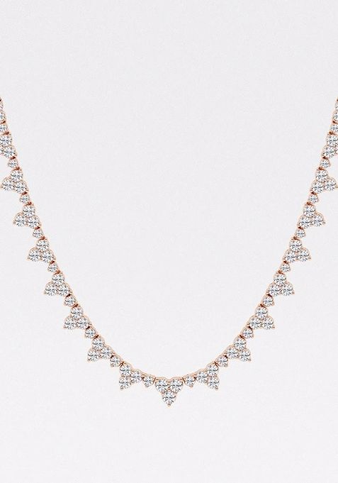 11 1/3 ctw Round Lab Grown Diamond Graduated Bib Fashion Necklace