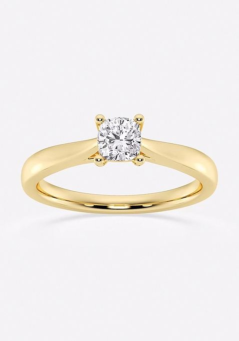 1/2 ctw Cushion Lab Grown Diamond Trellis Solitaire Engagement Ring