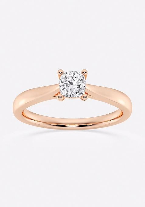 1/2 ctw Cushion Lab Grown Diamond Trellis Solitaire Engagement Ring