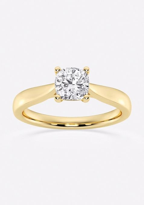 1 ctw Cushion Lab Grown Diamond Trellis Solitaire Engagement Ring