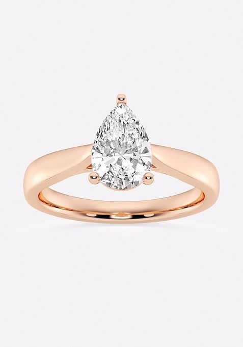 1 1/2 ctw Pear Lab Grown Diamond Trellis Solitaire Engagement Ring