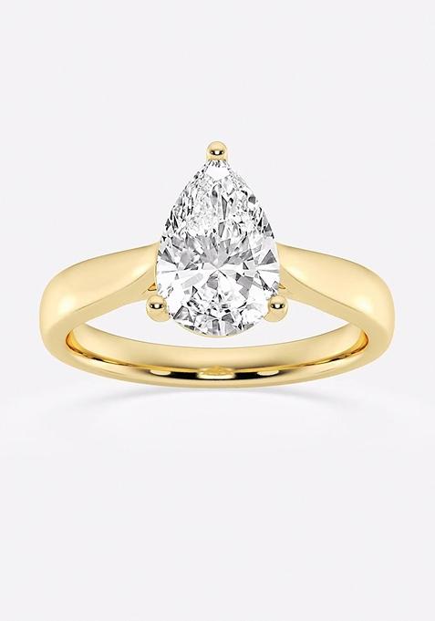 2 ctw Pear Lab Grown Diamond Trellis Solitaire Engagement Ring